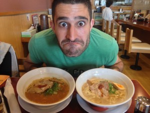 Stef with two ramen