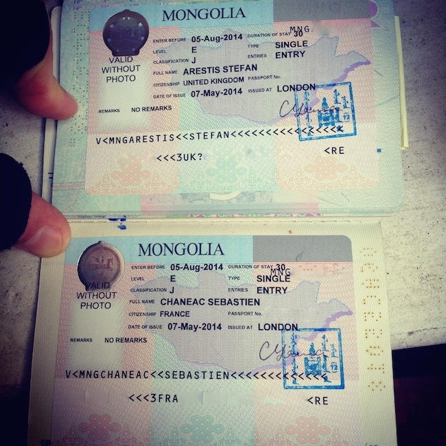 visa pour la mongolie