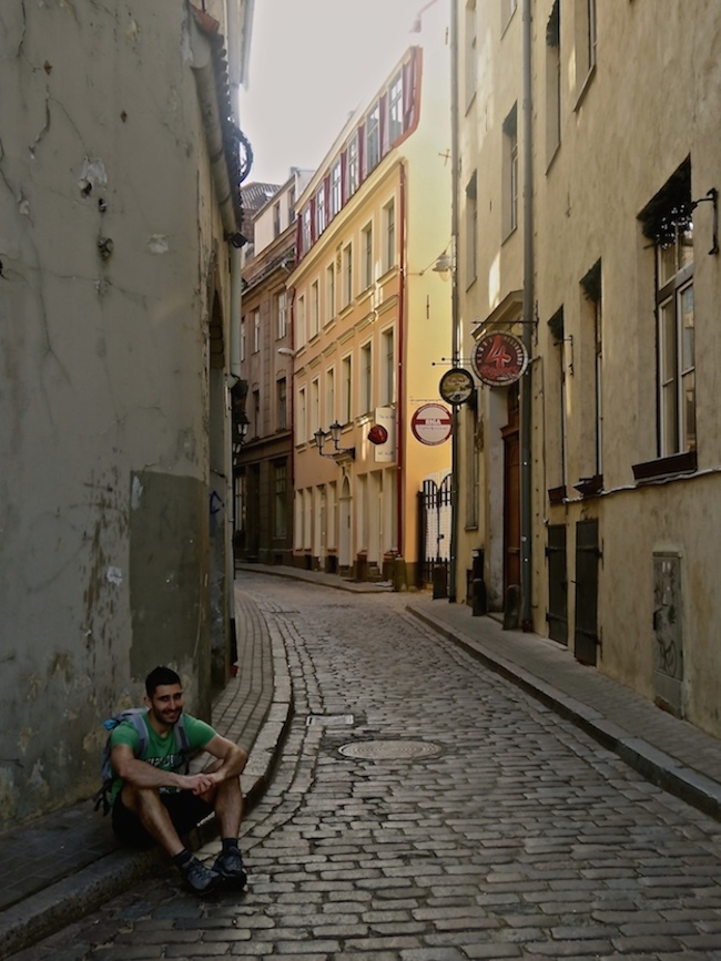 Stefan dans la vieille ville de Riga