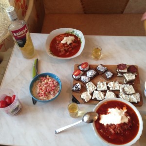 Borscht soupe russe