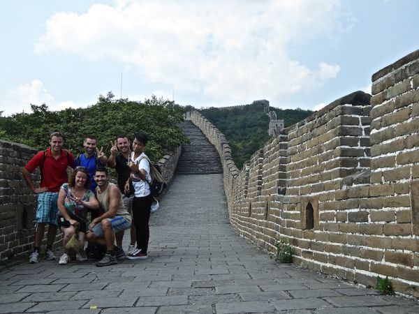 Photo de groupe sur la muraille de Chine