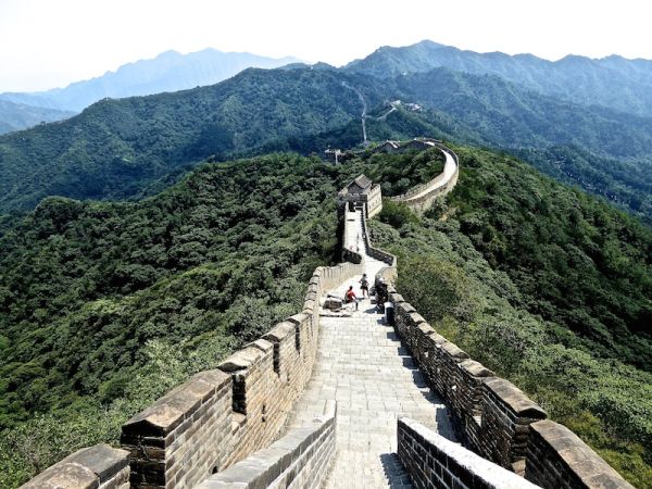 La vue incroyable de la muraille de Chine de Mutianyu