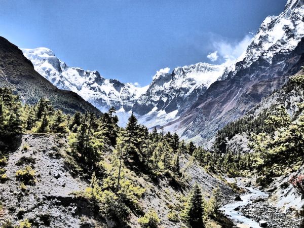 Vue sur le Mont annapurna quatre 