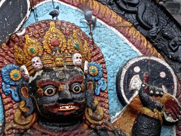 Idole sur la place Durbar de katmandou